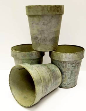 Large Zinc Flower Pot